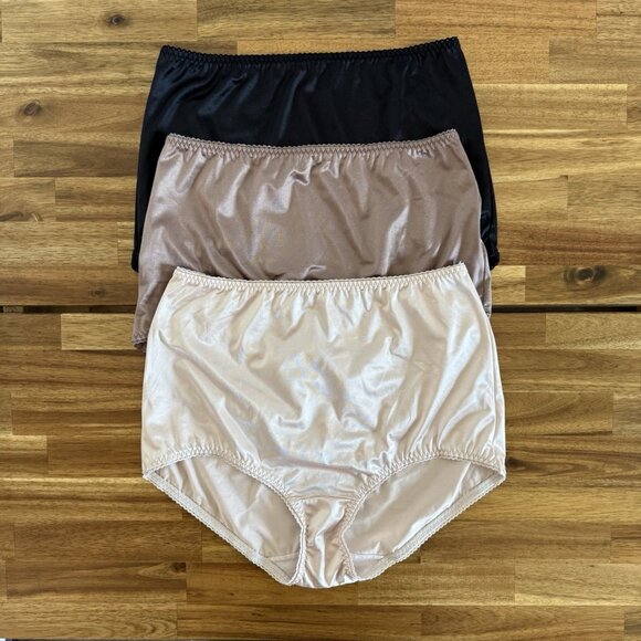 Three VANITY FAIR Vintage Panties Satin Size 2X (FITS XL) Granny Femenine *READ - Picture 8 of 9